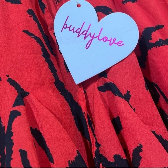 NWT‎ BUDDY LOVE Red and Black Women's Skirt Sz s - Picture 3 of 12